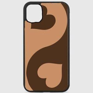 Brown Heart Yin Yang Phone Case